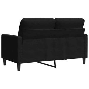 Canapé à 2 places Noir 120 cm Velours