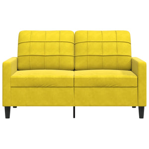 Canapé à 2 places Jaune 120 cm Velours