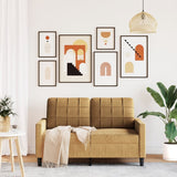 Canapé à 2 places Marron 120 cm Velours