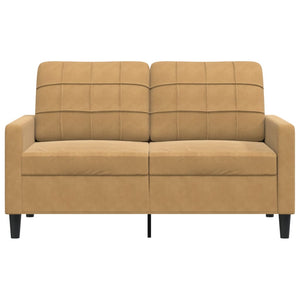 Canapé à 2 places Marron 120 cm Velours