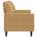 Canapé à 2 places Marron 120 cm Velours
