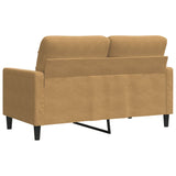 Canapé à 2 places Marron 120 cm Velours