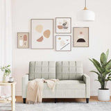 Canapé à 2 places Crème 120 cm Velours