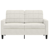 Canapé à 2 places Crème 120 cm Velours