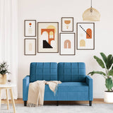 Canapé à 2 places Bleu 120 cm Velours