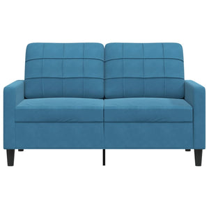 Canapé à 2 places Bleu 120 cm Velours