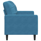 Canapé à 2 places Bleu 120 cm Velours