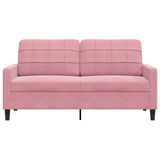 Canapé à 2 places Rose 140 cm Velours