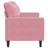 Canapé à 2 places Rose 140 cm Velours
