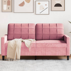 Canapé à 2 places Rose 140 cm Velours