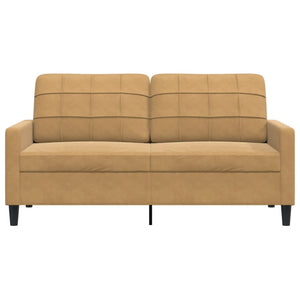 Canapé à 2 places Marron 140 cm Velours
