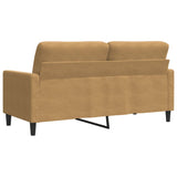 Canapé à 2 places Marron 140 cm Velours