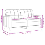 Canapé à 2 places Marron 140 cm Velours
