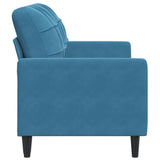 Canapé à 2 places Bleu 140 cm Velours
