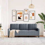Canapé à 3 places Gris foncé 180 cm Velours