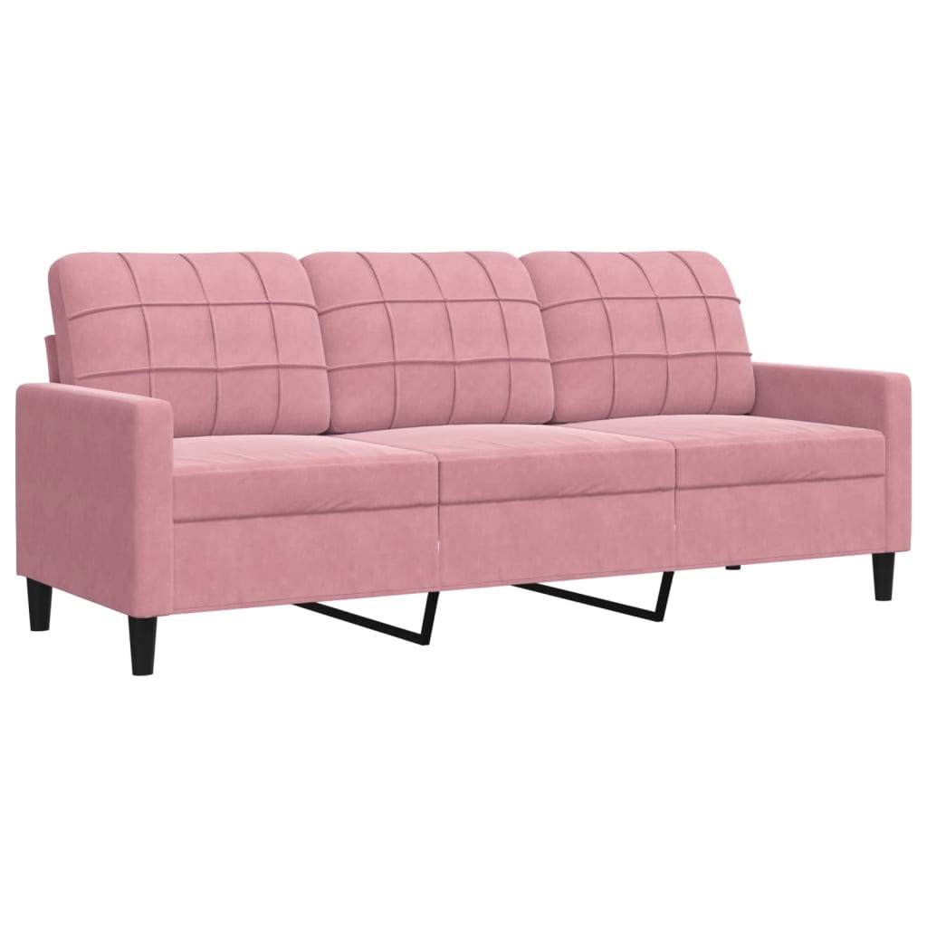 Canapé à 3 places Rose 180 cm Velours