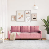Canapé à 3 places Rose 180 cm Velours