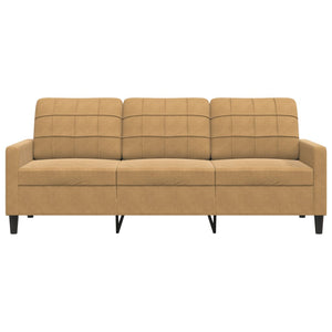 Canapé à 3 places Marron 180 cm Velours