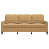Canapé à 3 places Marron 180 cm Velours