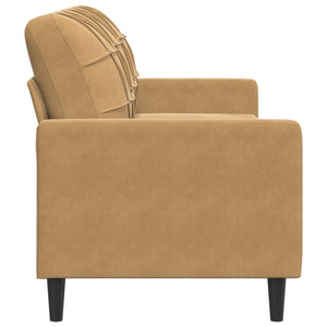 Canapé à 3 places Marron 180 cm Velours