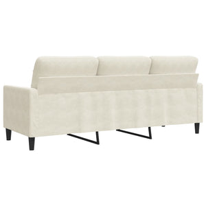 Canapé à 3 places Crème 180 cm Velours
