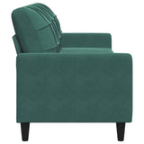 Canapé à 3 places Vert foncé 210 cm Velours
