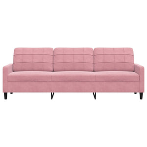 Canapé à 3 places Rose 210 cm Velours