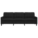 Canapé à 3 places Noir 210 cm Velours