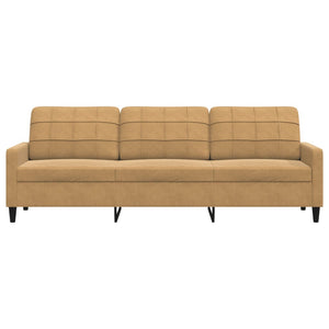 Canapé à 3 places Marron 210 cm Velours