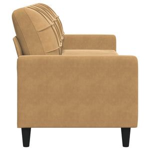Canapé à 3 places Marron 210 cm Velours
