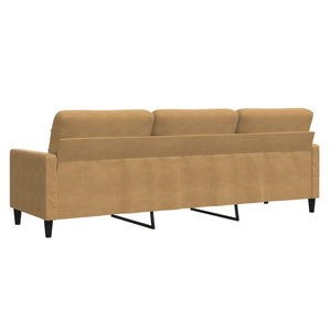 Canapé à 3 places Marron 210 cm Velours