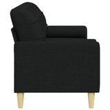 Canapé 3 places avec oreillers décoratifs noir 210 cm tissu