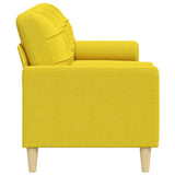 Canapé 3 places avec oreillers jaune clair 210 cm tissu