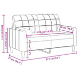 Canapé 2 places avec oreillers décoratifs jaune 120 cm velours