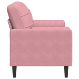 Canapé 2 places avec oreillers décoratifs rose 140 cm velours