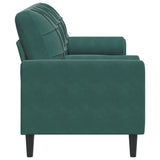 Canapé 3 places avec oreillers vert foncé 180 cm velours