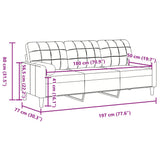 Canapé 3 places avec oreillers décoratifs rose 180 cm velours