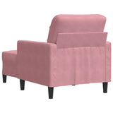 Fauteuil avec repose-pied Rose 60 cm Velours