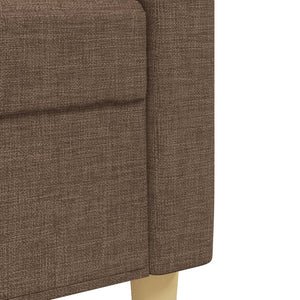 Ensemble de canapés 3 pcs marron tissu
