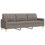 Ensemble de canapés 3 pcs taupe tissu