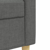 Ensemble de canapés 3 pcs coussins décoratifs gris foncé tissu