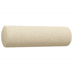 Ensemble de canapés 3 pcs avec coussins décoratifs crème tissu
