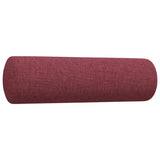 Ensemble de canapés 3 pcs coussins décoratifs bordeaux tissu