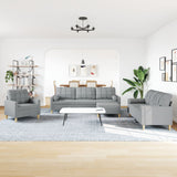 Ensemble de canapés 4 pcs repose-pied et coussins décoratifs