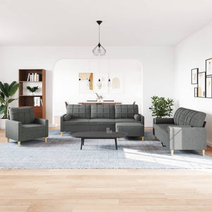 Ensemble de canapés 4 pcs repose-pied et coussins décoratifs