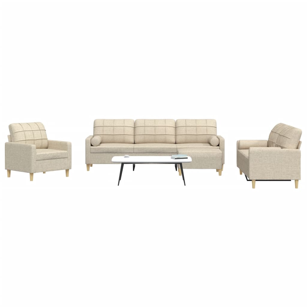 Ensemble de canapés 4 pcs repose-pied et coussins décoratifs
