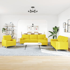 Ensemble de canapés 4 pcs repose-pied et coussins décoratifs