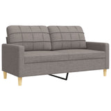 Ensemble de canapés 2 pcs taupe tissu