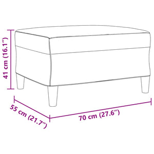 Ensemble de canapés 3 pcs avec repose-pied crème tissu