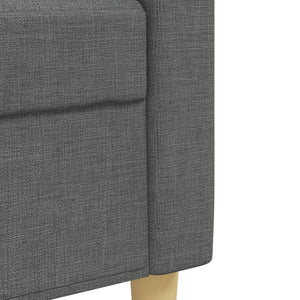 Ensemble de canapés 2 pcs coussins décoratifs gris foncé tissu